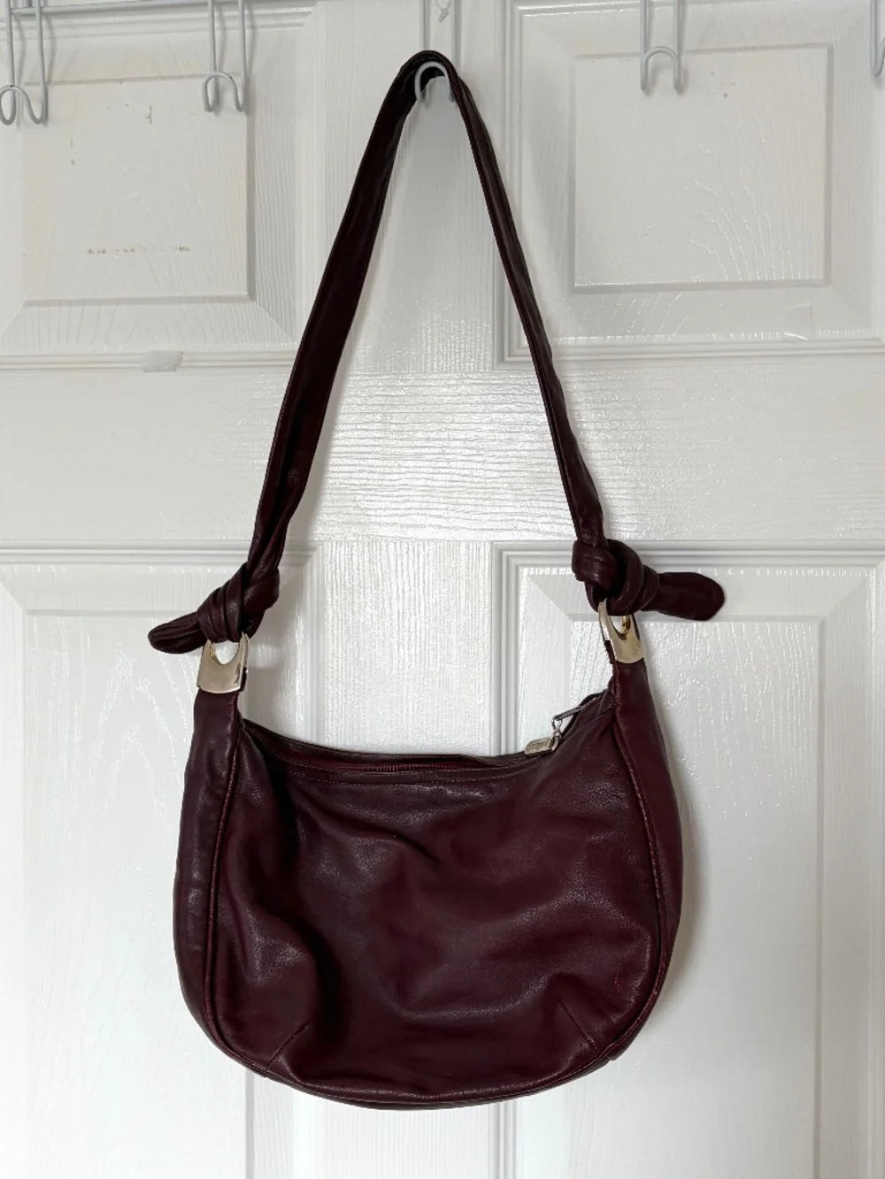 Vintage Palizzio Plum Purple Slouchy Shoulder Bag